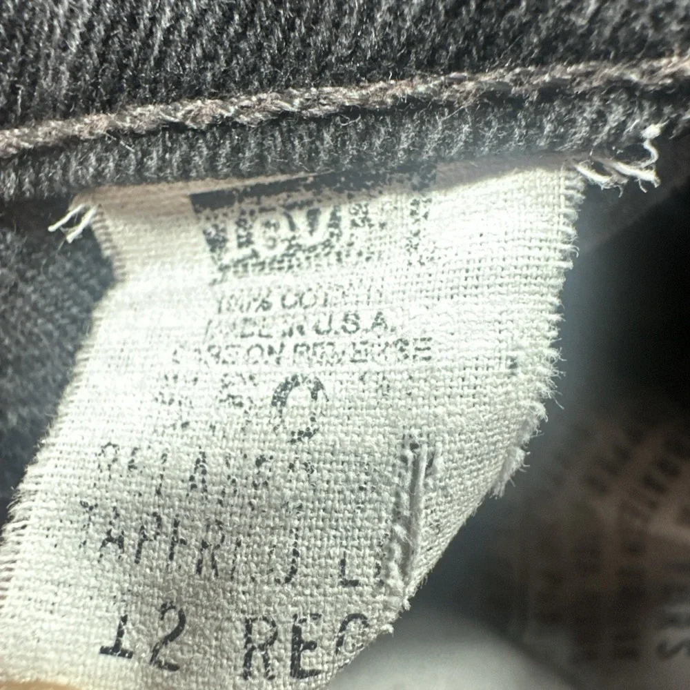 Vintage Levis 505 Faded Black Jeans Mens (Fit 30/31) Made in USA Tapered Leg